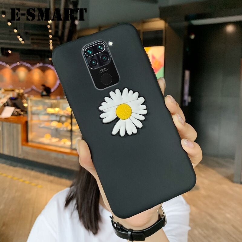 Phone Case Redmi Note 9 Soft Back Cover +Daisy Flowers Folding Xiaomi Redmi Note 9 case