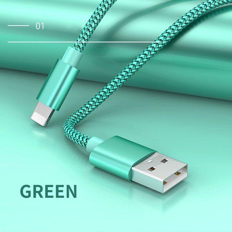 Nylon braid fast charging usb cable for iPhone 11 X XR XS 8 7 6 Pro Max Plus iPad charger cord for Apple cable data cable wire