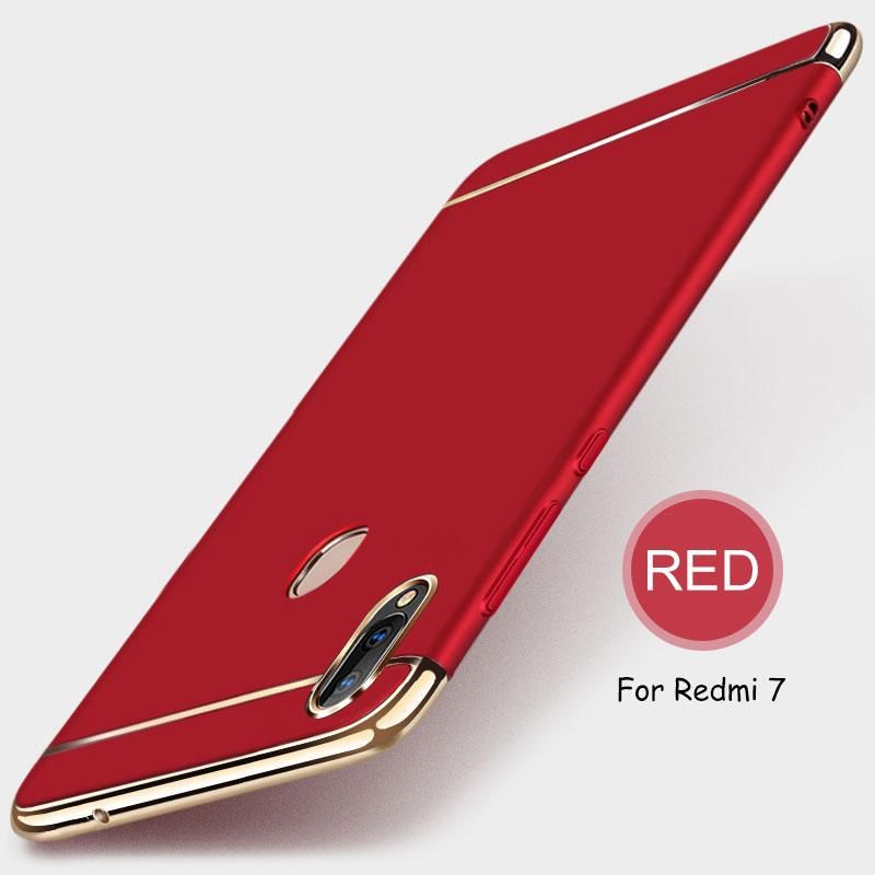 For Redmi 7 Case Luxury 3 In 1 Case Ultra Slim Hard Cover Phone Casing