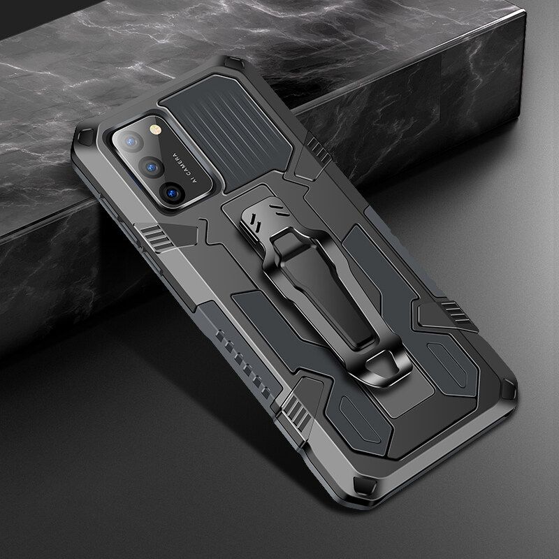 Shockproof Phone Case For Samsung Galaxy A02s Rugged Armor Aluminum Magnetic Stand Metal Anti-fall Cover