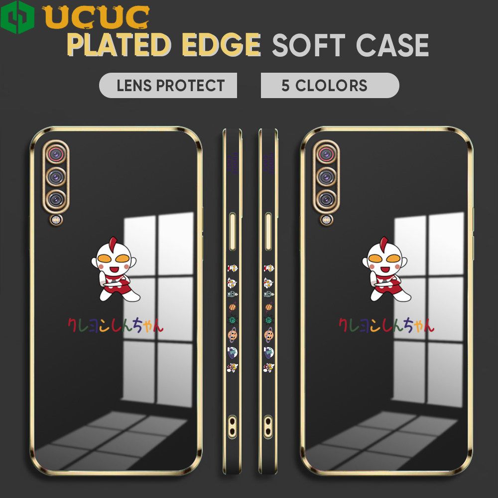 UCUC for Xiaomi 9 Back Cover + Free Lanyard Altman Luxury 6D Plating Case Side Pattern Soft Silicone Square Phone Cases