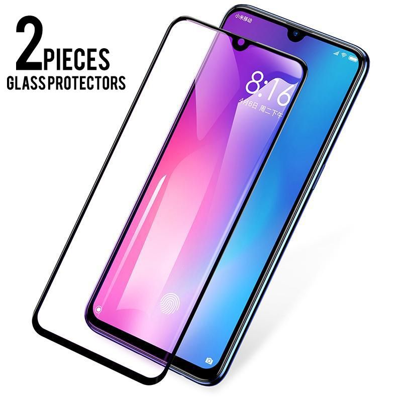 Galaxy A50  Full Glue 9H Tempered Glass Protector - Tow pieces