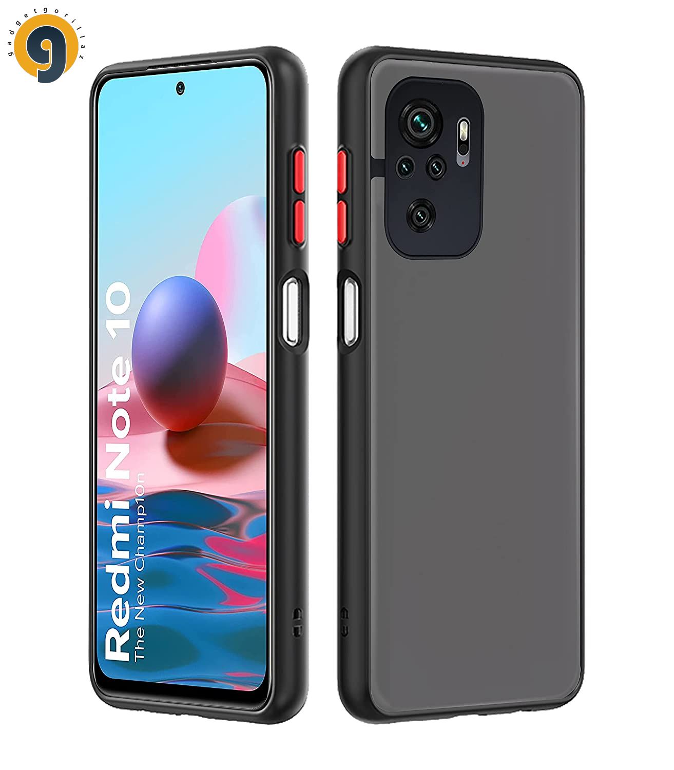For Xiaomi Redmi Note 10 / Redmi Note 10S - a  Frosted smoked Shockproof bumper Protection Phone Case Matte Back Cover