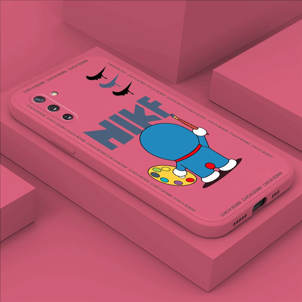 Hontinga for Samsung Note 10 Case Fashion Cat Phone Case Phone Case Soft Square Edge Silicone Cases Full Lens Cover Shockproof Protection Cover