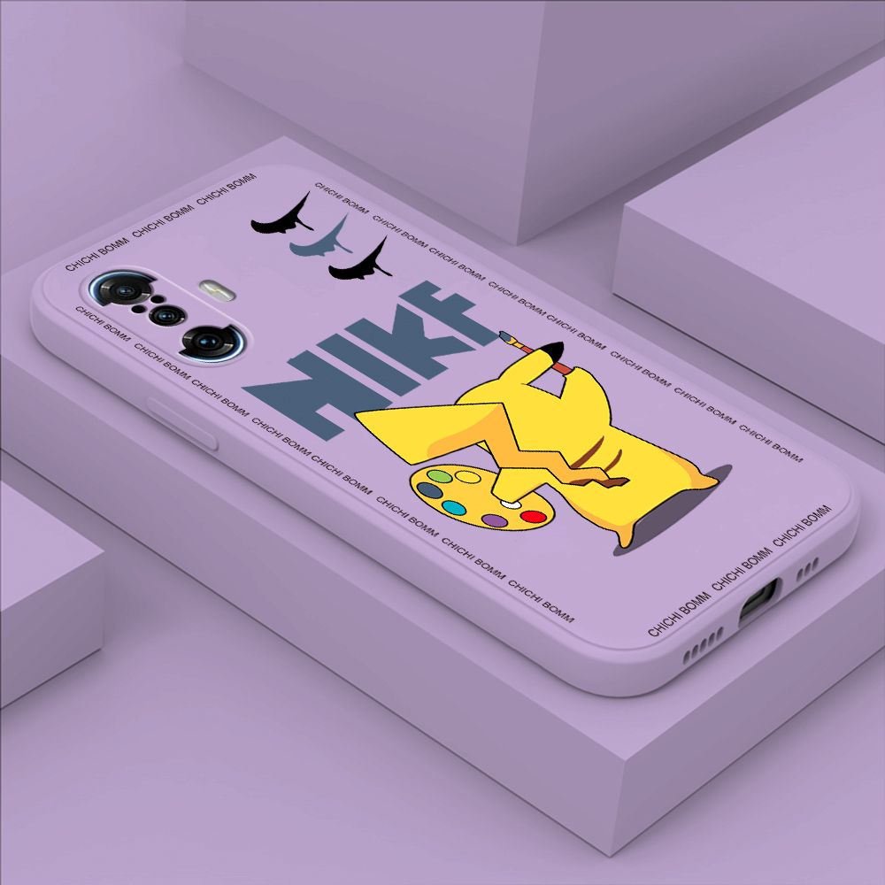 Hontinga for Xiaomi Poco F3 GT Case Fashion Cartoon Animals Phone Case Phone Case Soft Square Edge Silicone Cases Full Lens Cover Shockproof Protection Cover
