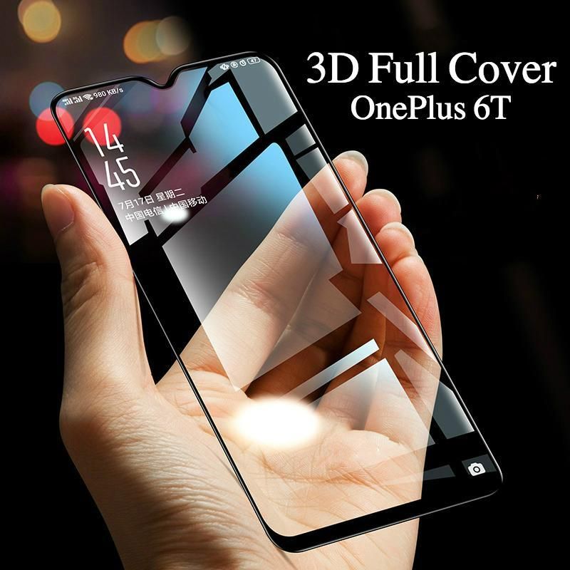 OnePlus 6T  Tempered Glass Cover Full Size 6D 9H Screen Protector