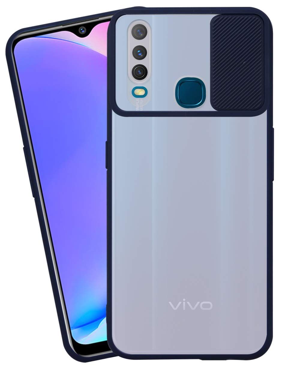 For Vivo Y12 / Vivo Y15 / Vivo Y17 Jkobi Hard PC Camera Protection Shutter Translucent Back Cover Case for Vivo Vivo Y15 / Vivo Y17 / Vivo Y12 Back cover