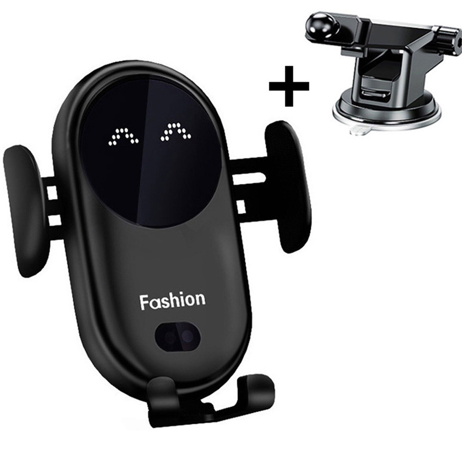 10W Car Charger Infrared Sensor LED Smile Light Automatic USB Charging Port Accessories Qi Wireless Charger Car