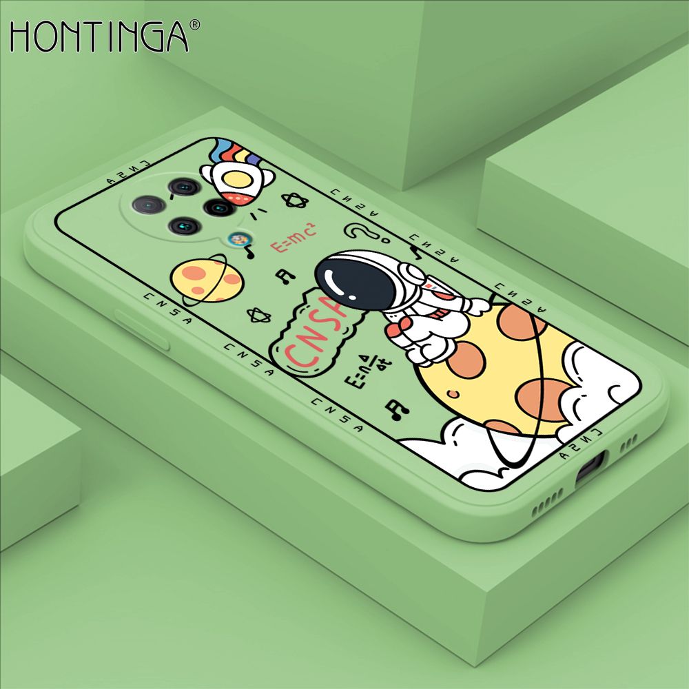 Hontinga for Redmi K30 Pro / K30 Pro Zoom / Xiaomi Poco F2 Pro Case Cartoon Astronauts Phone Case Phone Case Soft Square Edge Silicone Cases Full Lens Cover Shockproof Protection Cover