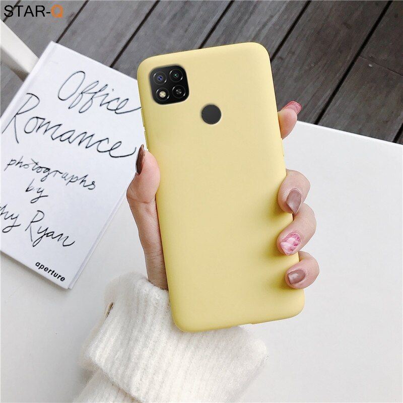 Candy Color Silicone Phone Case For Xiaomi Redmi 9C Nfc 9A 9AT Matte Soft Tpu Back Cover Xiomi Redmi9c Redmi9a Fundas Coque