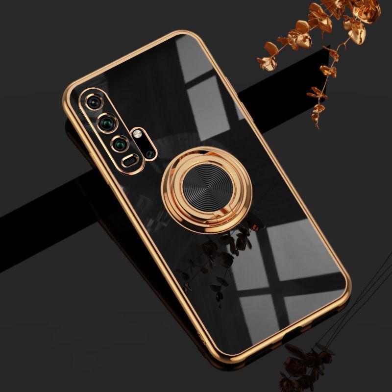 For Honor 20/Nova 5T Luxury Electroplating Soft TPU One-piece Shell with Ring is Compatible case