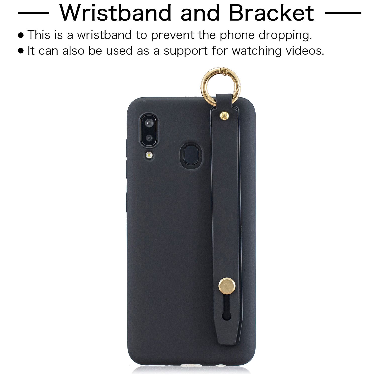 Yfashion For  0 ple Solid Color c Wrist Rope Matte PU Anti-scratch Non-slip Protective Cover Back Case