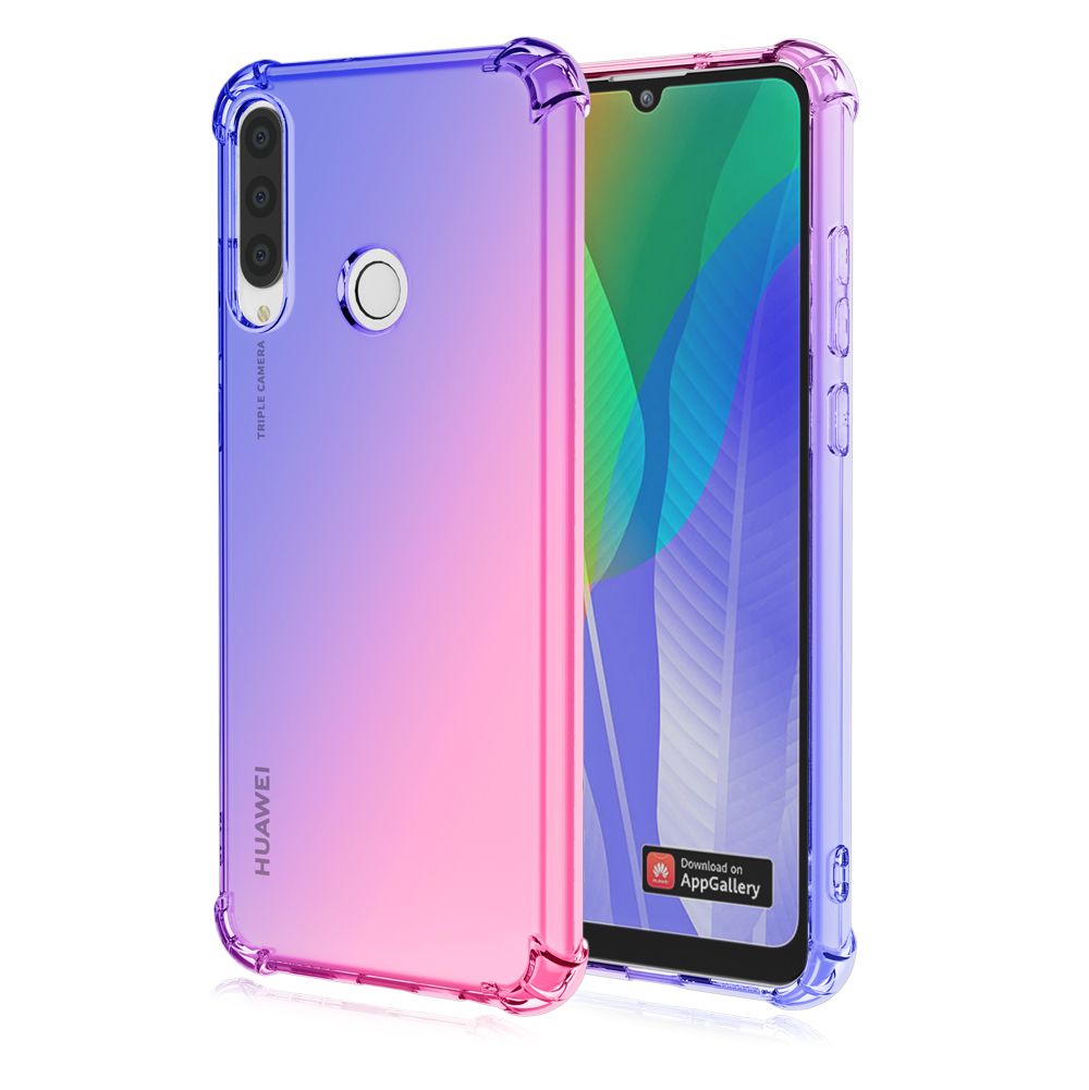 Mobile phone case is suitable for Huawei Y5P Y6P Y7P Y8P mobile phone case gradient four-corner anti-drop TPU mobile phone case, used for Huawei mobile phone cover