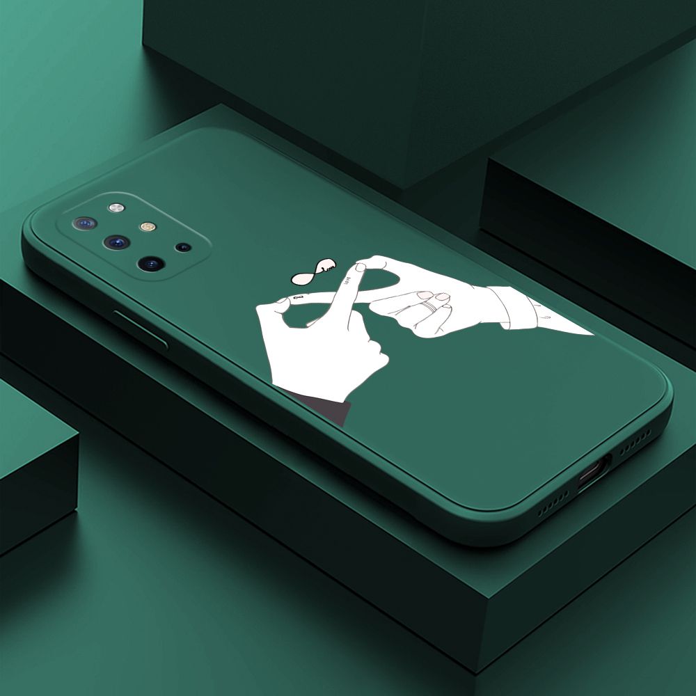 ZeroQiQi for OnePlus 8T Back Cover Mobius Ring Ultra Thin Soft Luxury Square Multicolor Liquid Silicone Phone Case