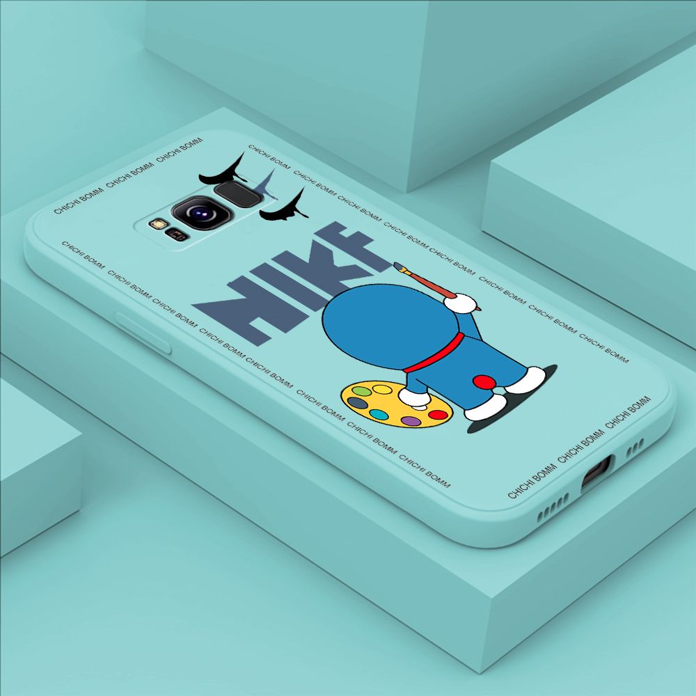 Hontinga for Samsung S8 Case Fashion Cat Phone Case Phone Case Soft Square Edge Silicone Cases Full Lens Cover Shockproof Protection Cover