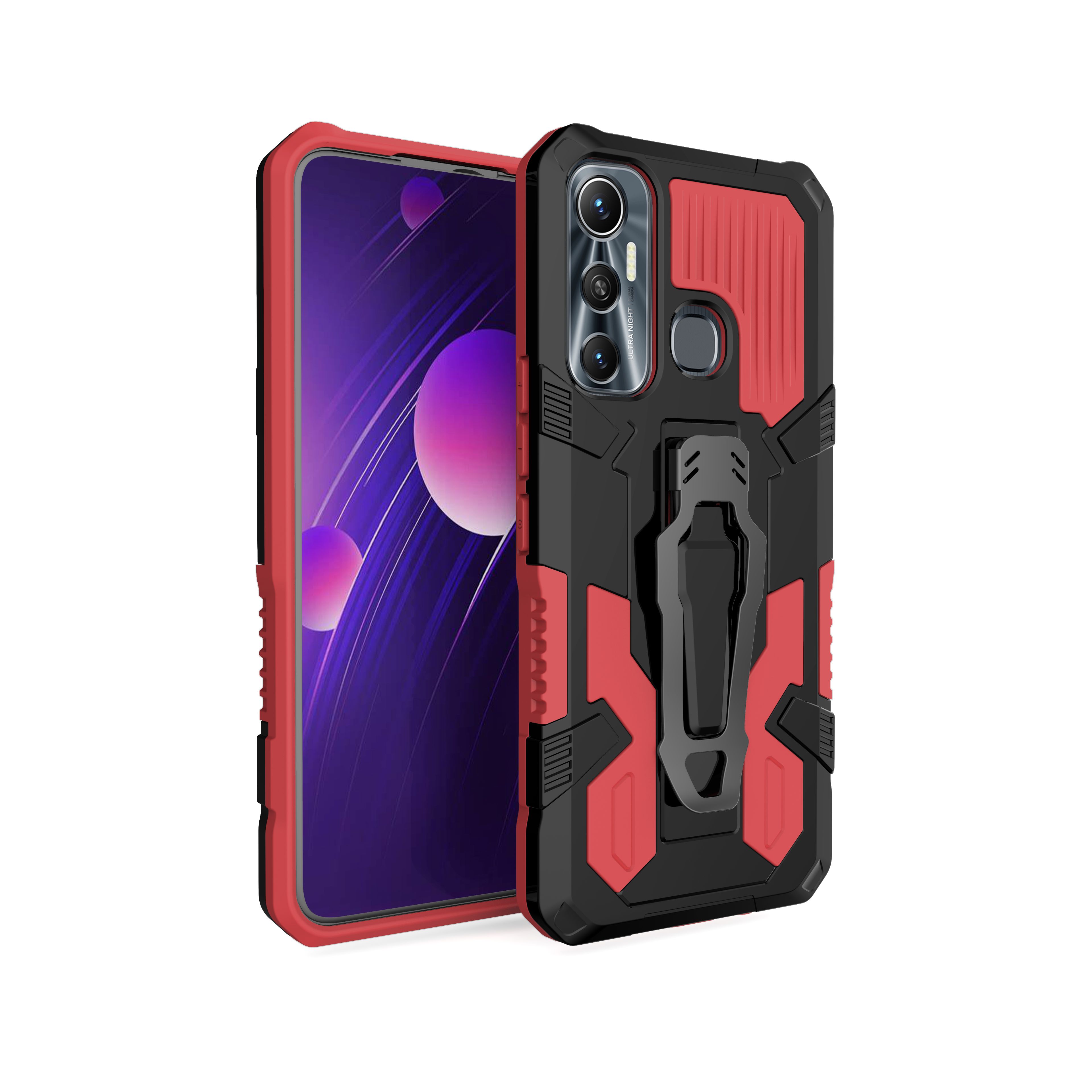 Magnetic Holder For Infinix Hot 11 Moble Phone Back Case Men Boy Shockproof Clip Belt Clip Bumper Funda Cover