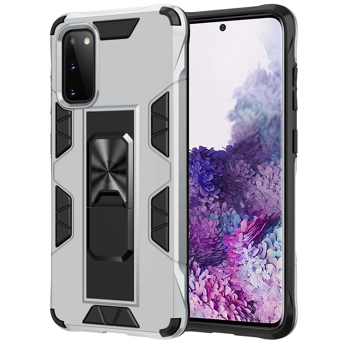 For Samsung Galaxy S20 Plus Phone Case Armor Magentic Ring Car Holder Cover