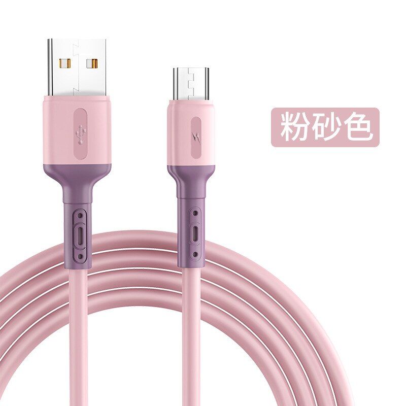 FLOVEME Liquid Soft Rubber Data Cable For Apple Type-C Android Mobile Phone Charging Cable 3A Huawei Fast Charging Cable