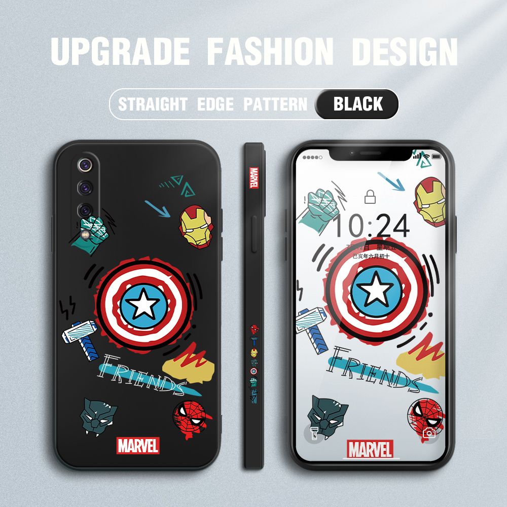 UCUC for Xiaomi 9SE Back Cover Creative Shield Ultra Thin Soft Luxury Square Multicolor Liquid Silicone Phone Case
