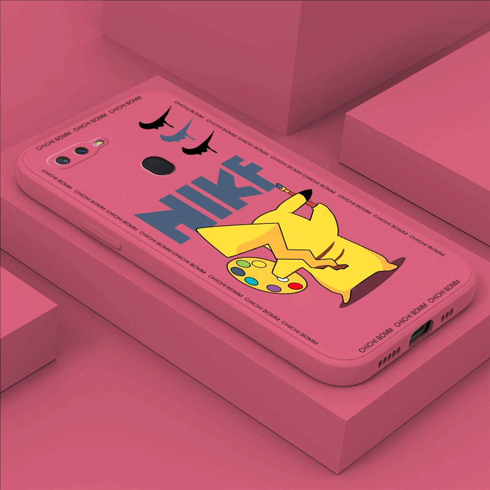 Hontinga for OPPO F9 Case Fashion Cartoon Animals Phone Case Phone Case Soft Square Edge Silicone Cases Full Lens Cover Shockproof Protection Cover