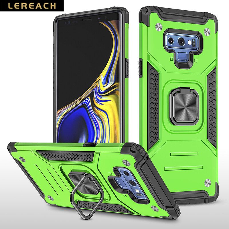 Lereach For Samsung Galaxy Note9 Case Built-in Stand Rugged Armor Cover Case