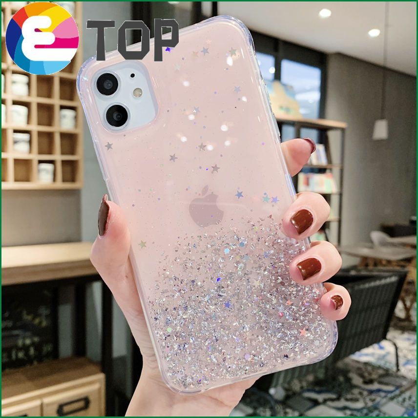 vivoX70Pro mobile phone shell flash powder glue star Y76Y33S suitable for iqoo8 protective sleeve soft S10E simple