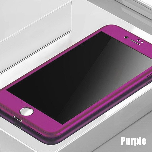 Luxury 360 Full Body Cover for iPhone 11 Pro Max XR XS X Cases with Tempered Glass Case for iPhone SE 2020 8 7 6 6S Plus 5 5S SE