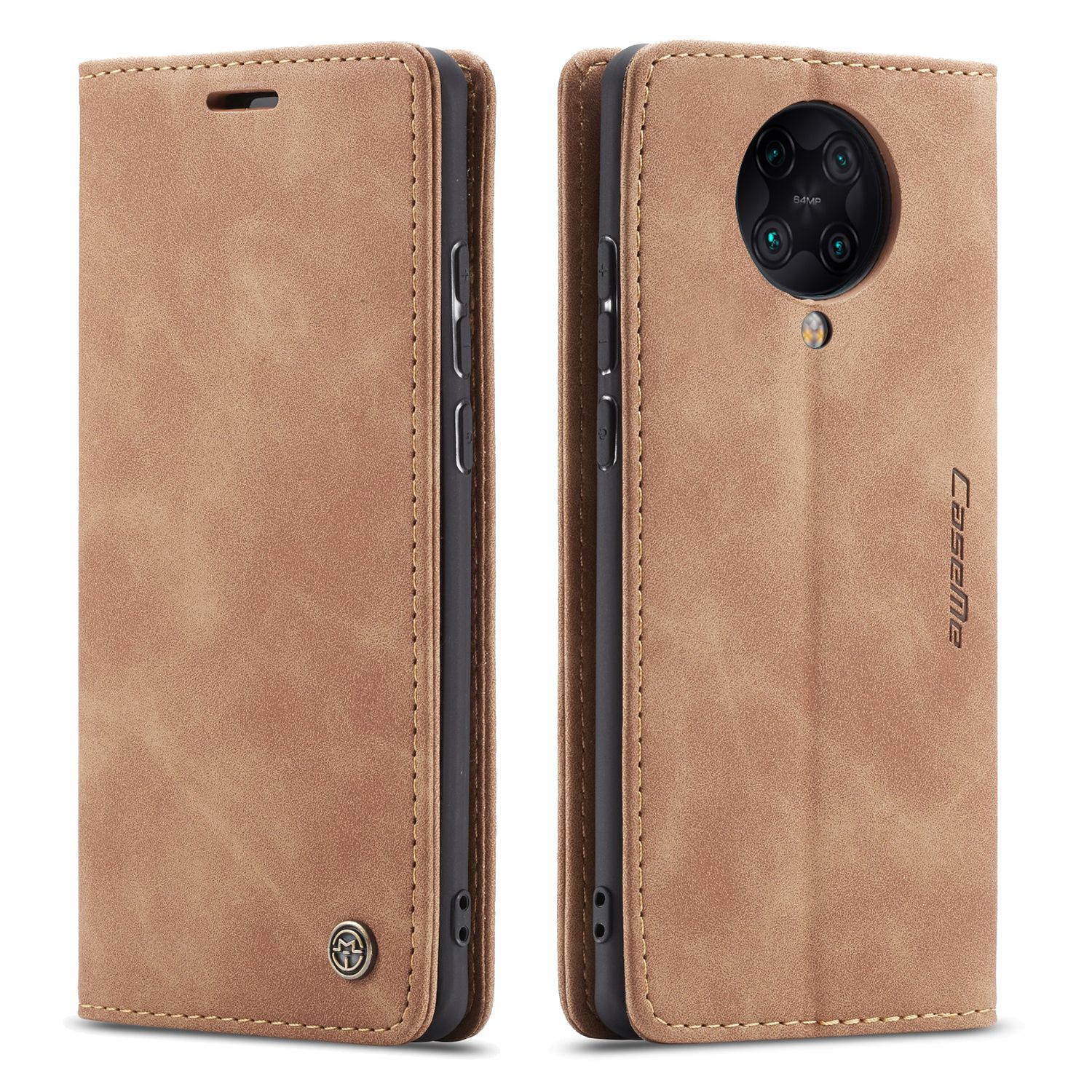 For Xiaomi Redmi K30 Pro Retro PU Leather TPU Inner Wallet Case Card Slots Magnetic Closure Flip Stand Casing Cover