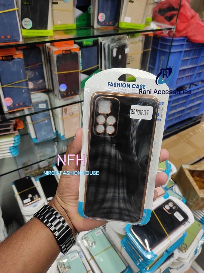 For Xiaomi Redmi Note 11T  Ultra-thin plating Square Silicone Case with lanyard LATEST FASHION CASE - মোবাইল ফোন - Phone