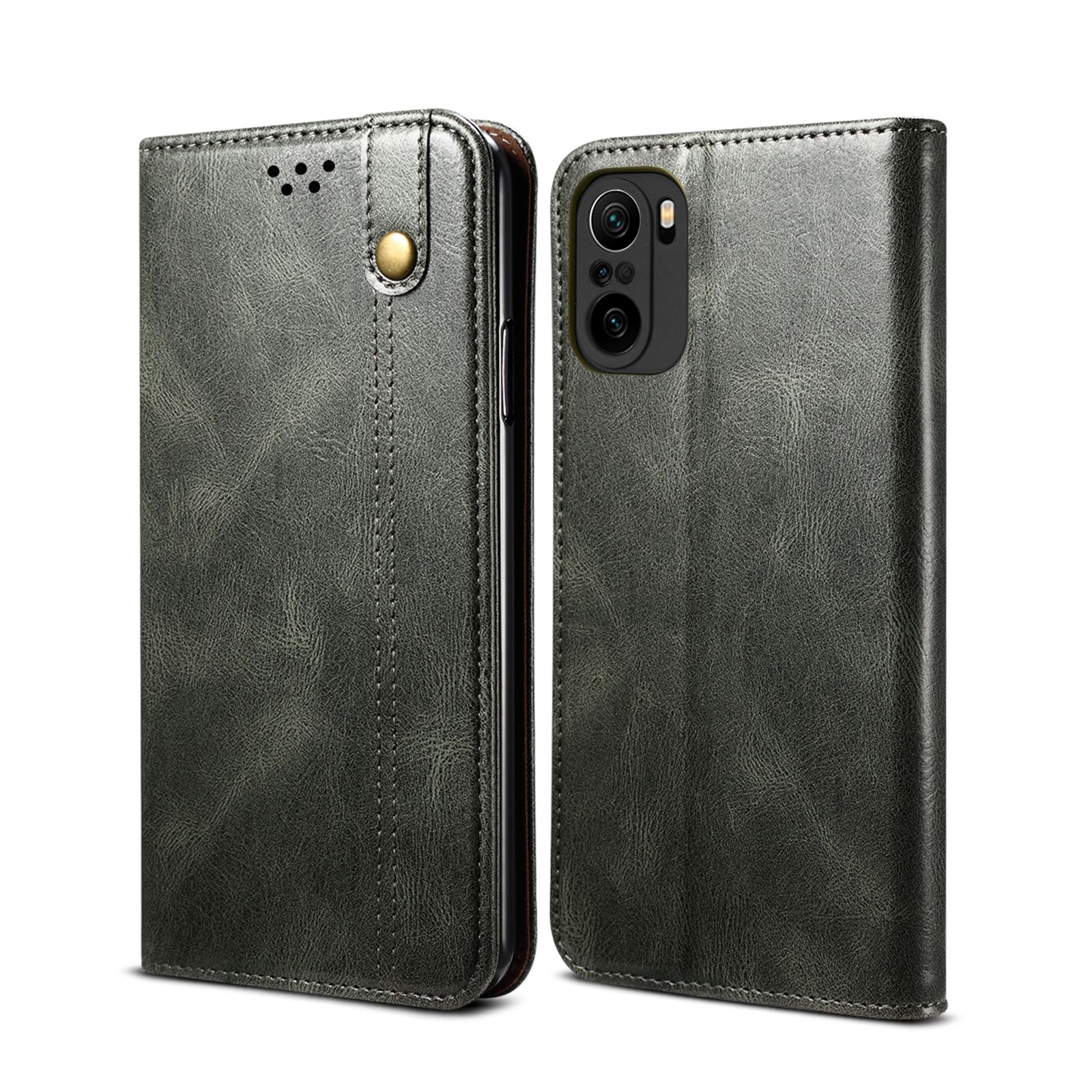 For Xiaomi Poco F3 Premium PU Leather with Card Slots and Magnetic Closure Flip Wallet Stand Cover