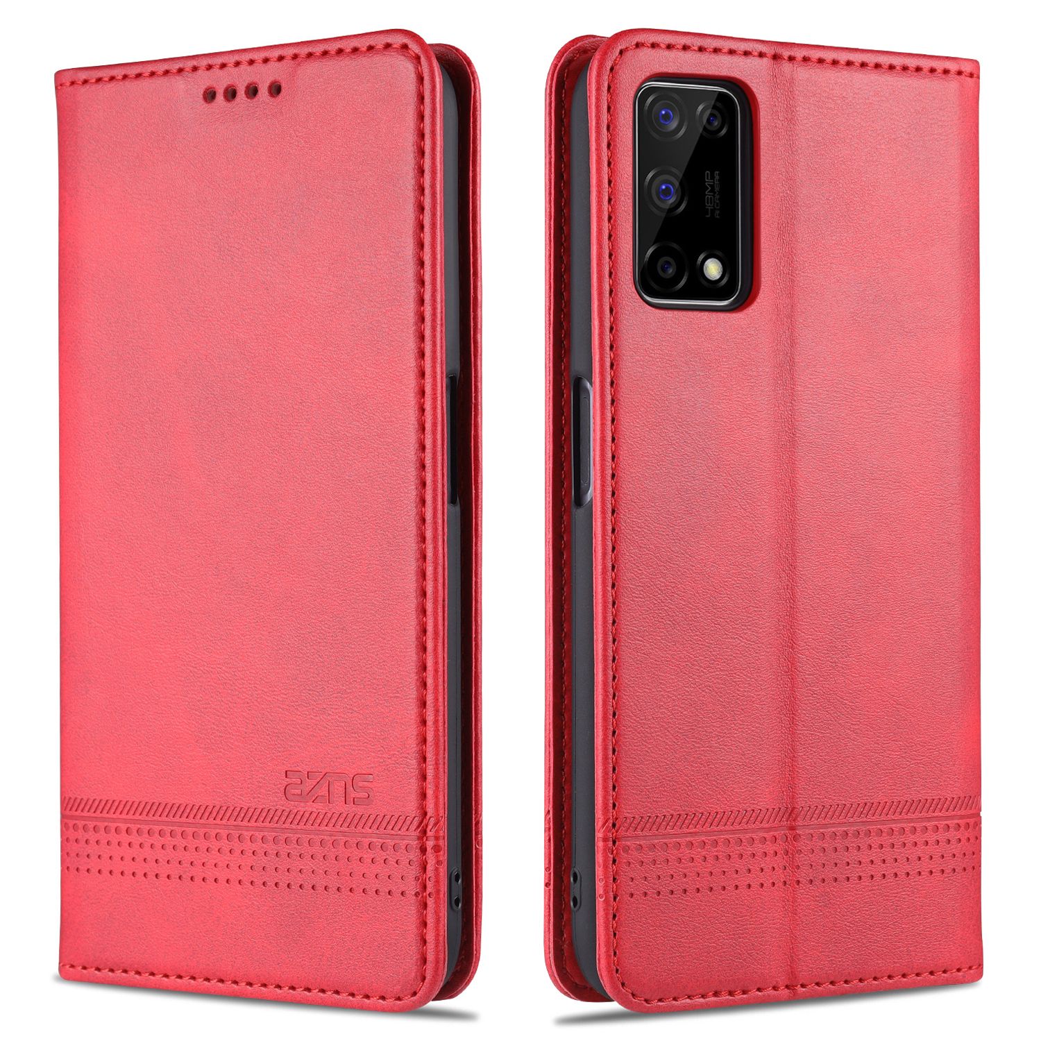 Leather Case for OPPO K7X Vintage Flip Wallet Card Slots Magnetic Closure TPU Inner Stand Cover