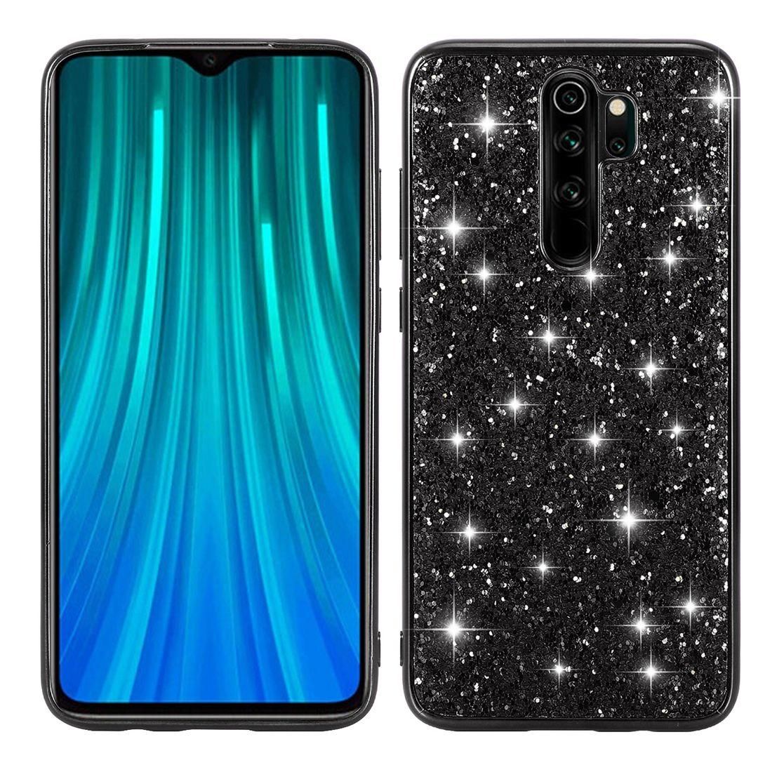 For Xiaomi Redmi Note 8 Pro Hard Luxury Sparkle Glitter Shiny Bling Sequin Electroplate Soft Bumper Case Cover