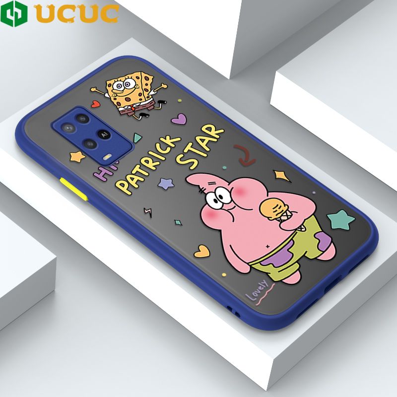 UCUC for OPPO A54 Back Cover Pie Gig Star Frosted Transparent Hard Phone Case Thin Shockproof Full Cover Camera Protect Case