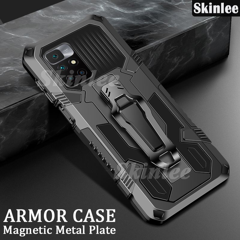 Phone Case for Redmi Note 11S with Metal Clip Back Cover for Redmi Note 11S Car Magnet Phone Cases