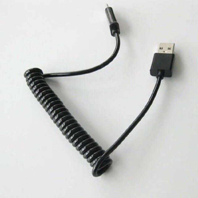 Spring USB Cable Retractable Micro USB Type C 2.4A Fast Charging Data Cable Type-C Charger Wire Cord Adapter For Samsung Android