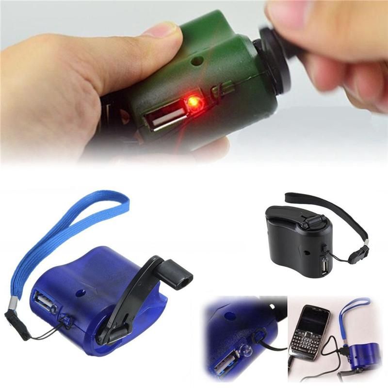 Cell Phone Emergency Charger USB Crank Hand Manual Dynamo For MP4 Mobile PDA Pop