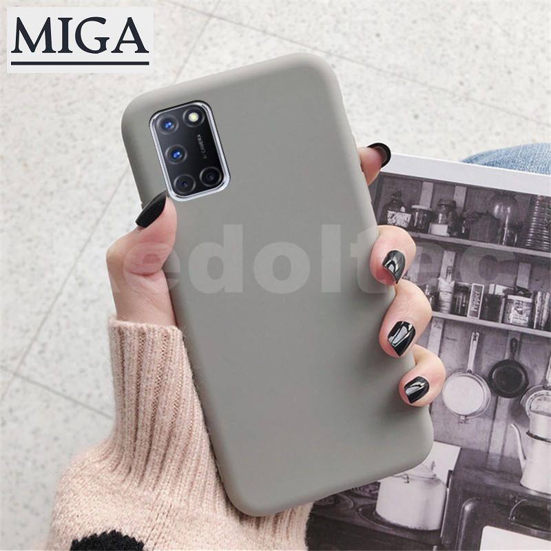 Soft Case For OPPO A92 A52 Candy Color Shockproof Silicone TPU Protection Matte Back Cover