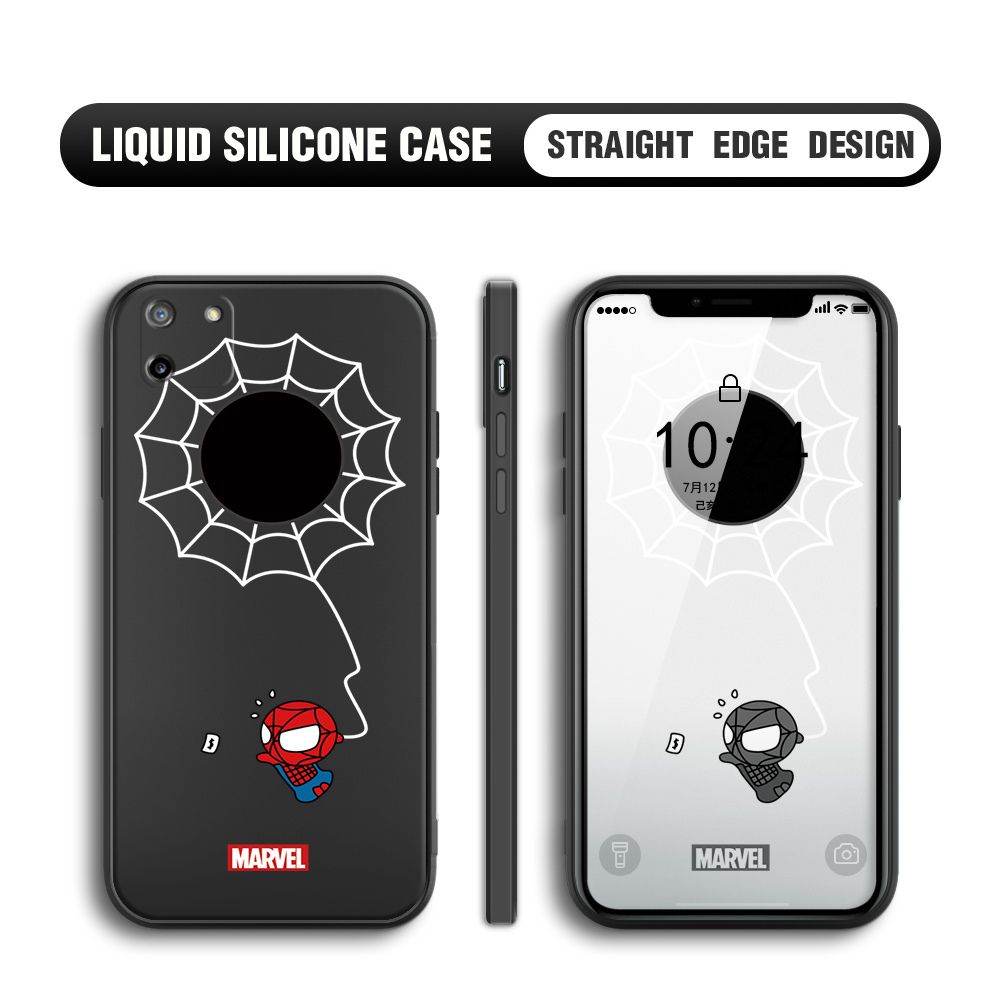 Jizetin for Realme C11 2020 Back Cover Cute Spiderman For Boys Liquid Silicone Phone Case Soft Full Camera Protect Phone Cases