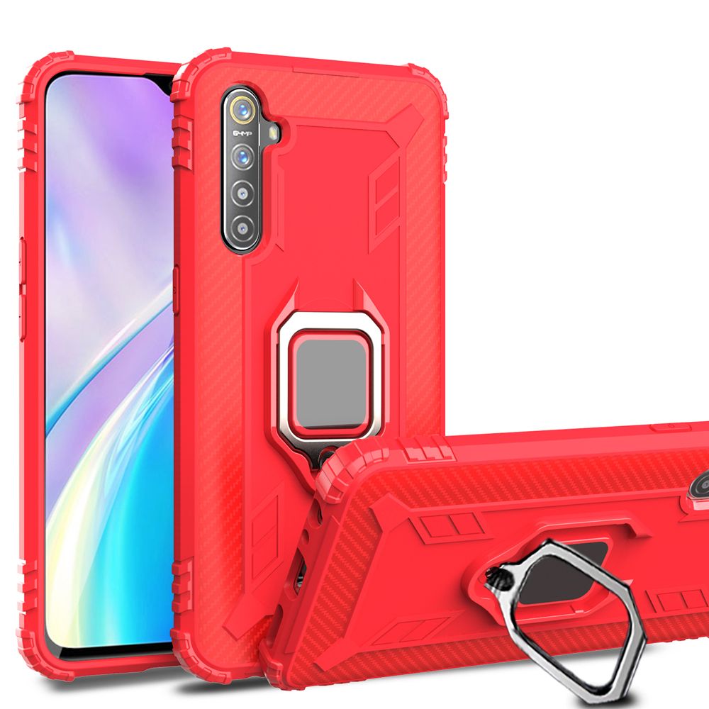 For Realme X50 Pro 5G Armored Carbon Fiber Lord of the Rings Anti Fall Protection Case is Suitable