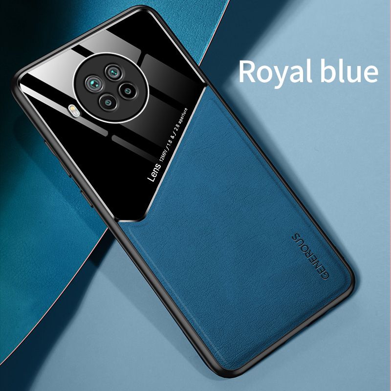 Lereach for Xiaomi Mi 10T Lite / 10i Case Leather Car Magnetic Silicone Frame Shockproof Cover
