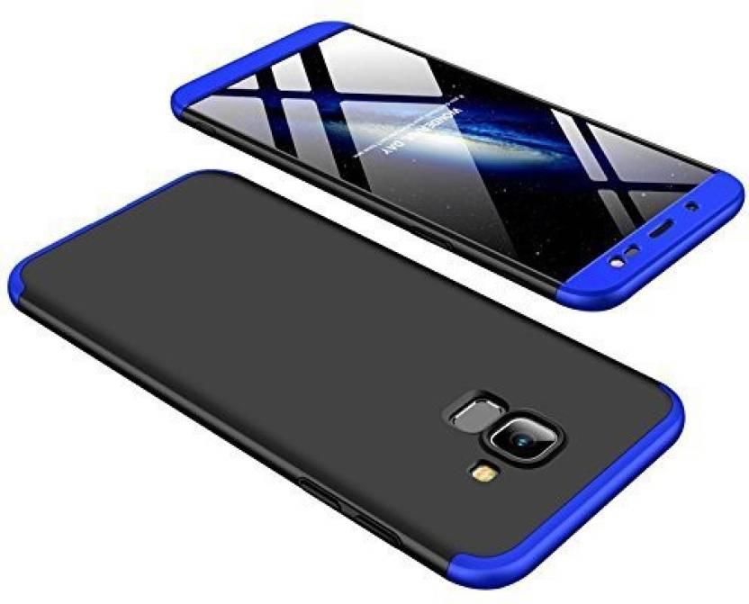 Samsung J6 Prime 360 Degree GKK Phone Back Cover - Black & Blue