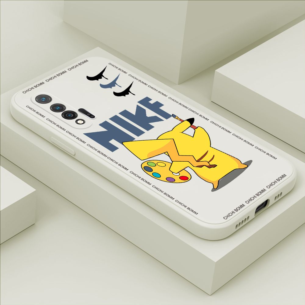 Hontinga for Huawei Nova 6 Case Fashion Cartoon Animals Phone Case Phone Case Soft Square Edge Silicone Cases Full Lens Cover Shockproof Protection Cover
