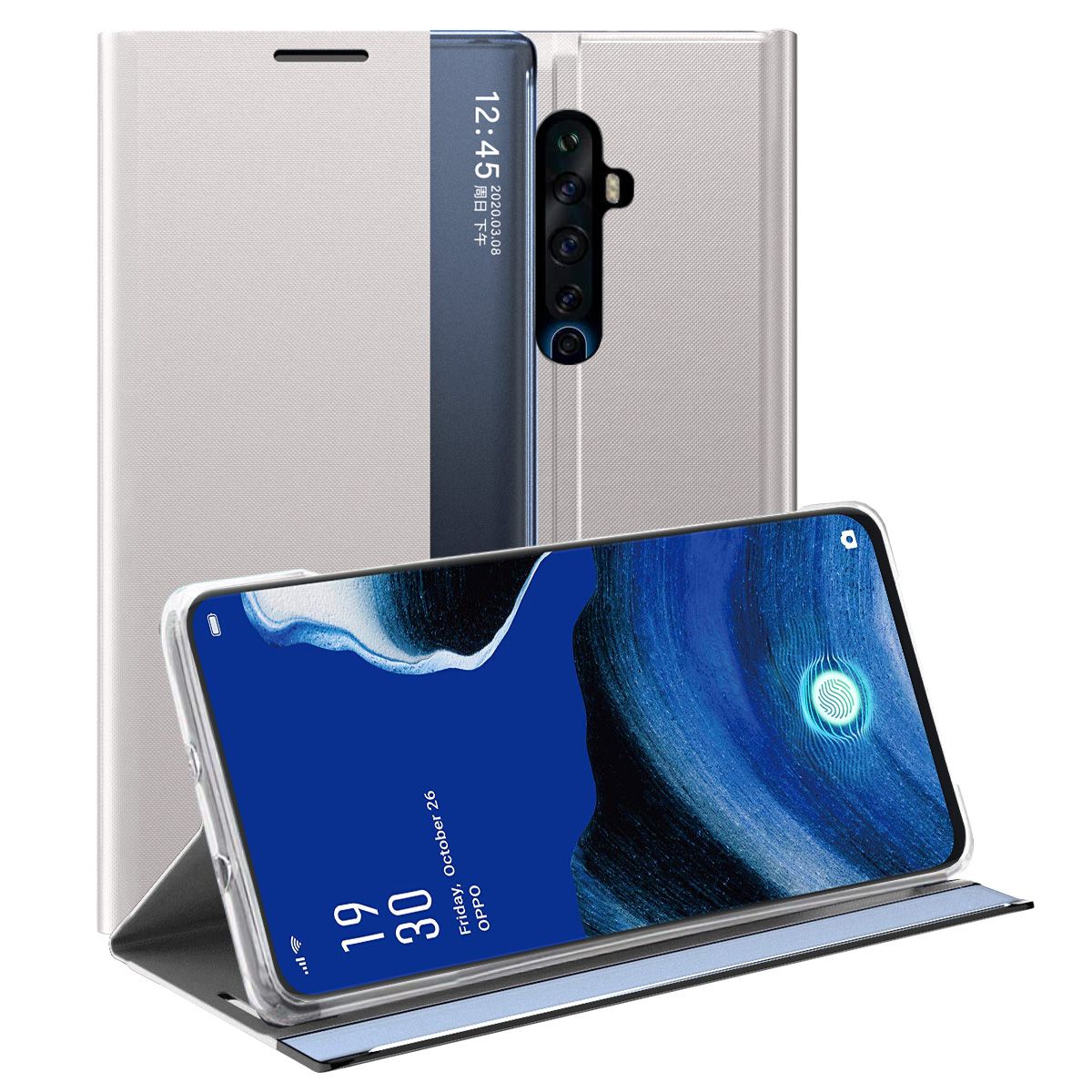 Smart View Window Flip Cover For OPPO Reno 2Z Case Full Protection Cases