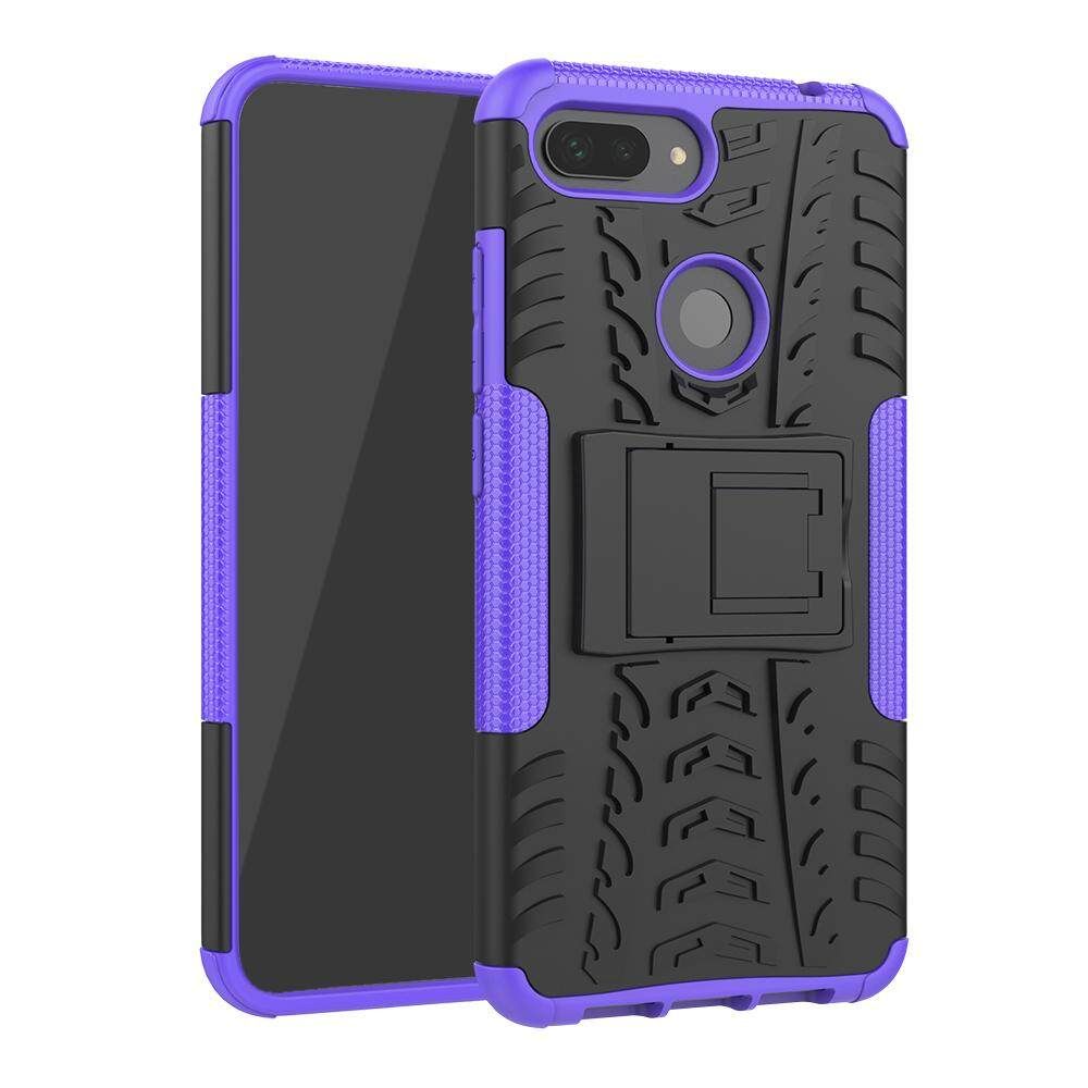 For Xiaomi Mi 8 Lite Dual Layer Heavy Duty Armor Tough Hybrid Shockproof Stand Protective Case Cover