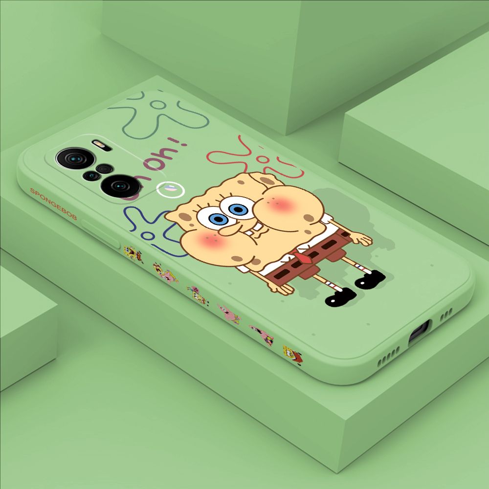 ZeroQiQi for Redmi K40 Case Cartoon Anime Side Printing Cases Soft Liquid Silicone Phone Cover
