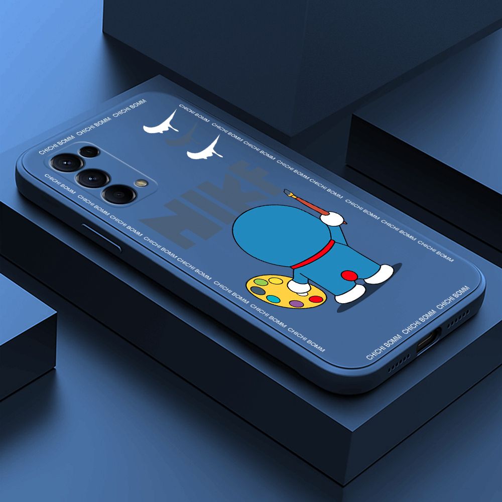 Hontinga for OPPO Reno 5 Pro 5G Case Fashion Cat Phone Case Phone Case Soft Square Edge Silicone Cases Full Lens Cover Shockproof Protection Cover
