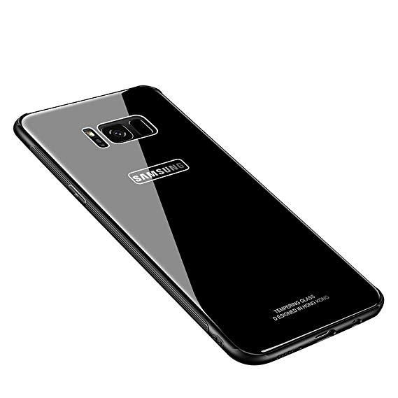 Tempered Glass Back Case for Samsung S8 - Black
