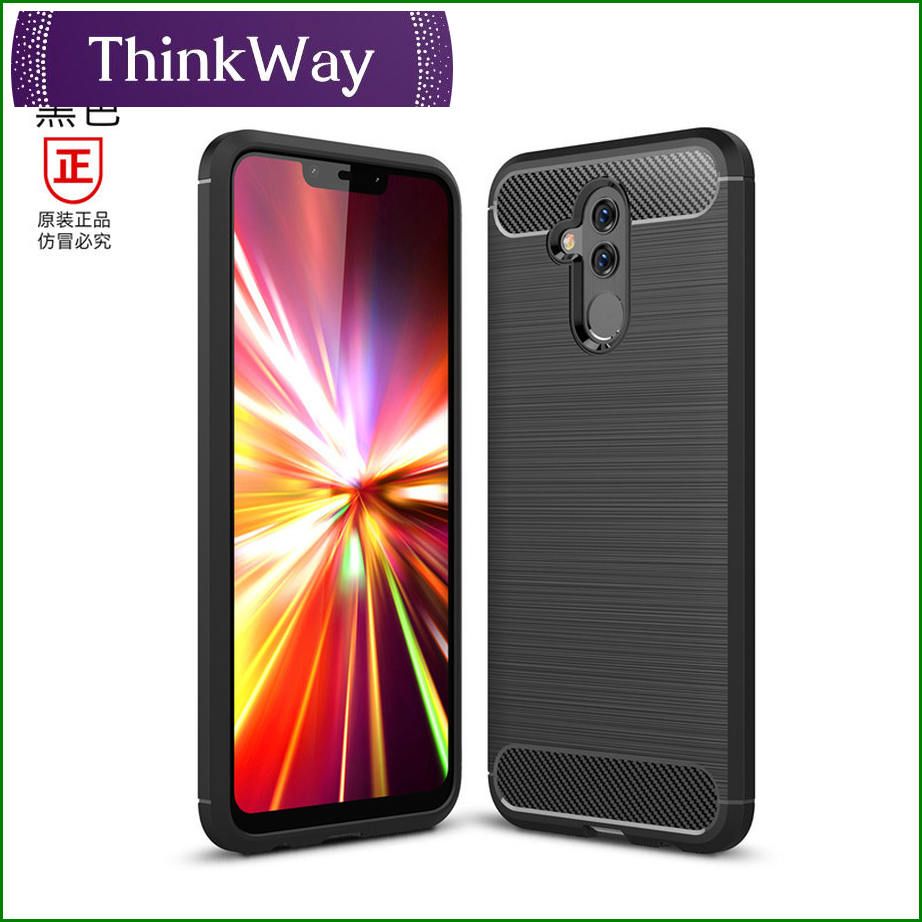 Case Premium Carbon Fiber Brushed Soft TPU Shock Proof Tough Rugged Slim Armor Back Cover Case For Y9 (2018)/Changxiang 8 plus & Honor 7A/8E/Y6 prime 2018