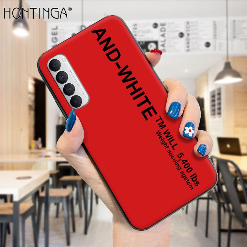 Hontinga for OPPO Reno4 Pro Case Simple Generous Clean Color Girls Boys Cases Shockproof Soft Silicone TPU Phone Cover