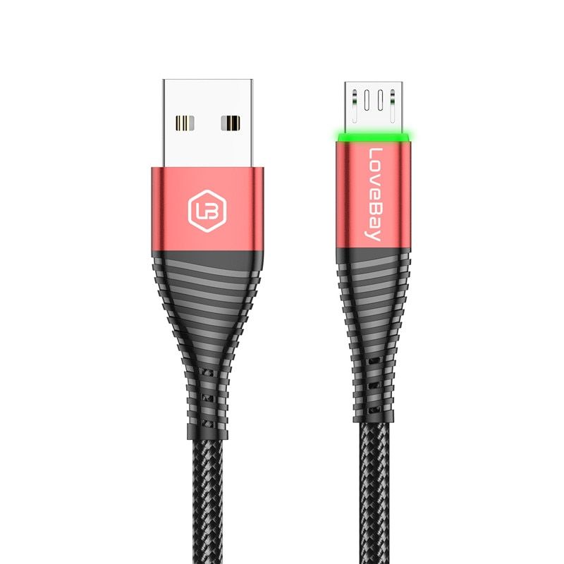 LOVEBAY Micro USB Cable Fast Charging Data Cord for Xiaomi Samsung Huawei Android Mobile Phone Charger 3A Microusb Charge Wire